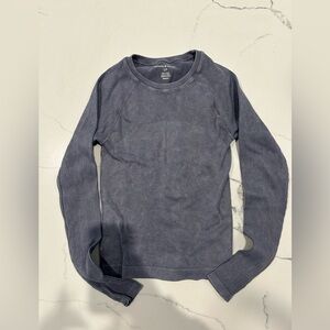 Women's Long Sleeve Thermal Tee - Slate Blue